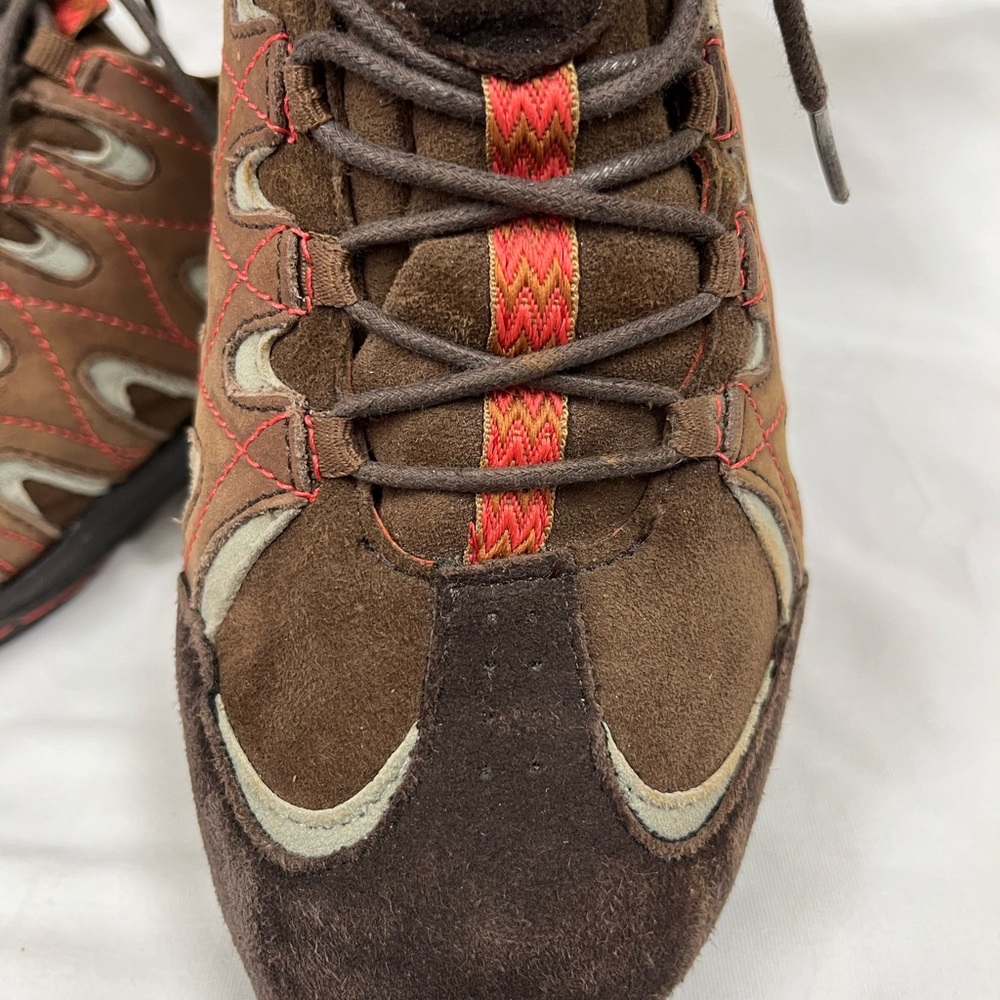 Jambu Women’s Brown & Orange Round Toe Lace Up Hiking Walking Shoes Sneakers 9M - Picture 2 of 16